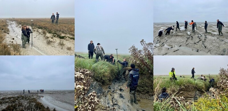 Students from Delta Patrol conducting rapid response measurements at Zuidgors, deploying instrumentation ahead of an upcoming storm to  capture the impact of extreme weather events on delta dynamics, while also gaining hands-on experience in coastal resilience.